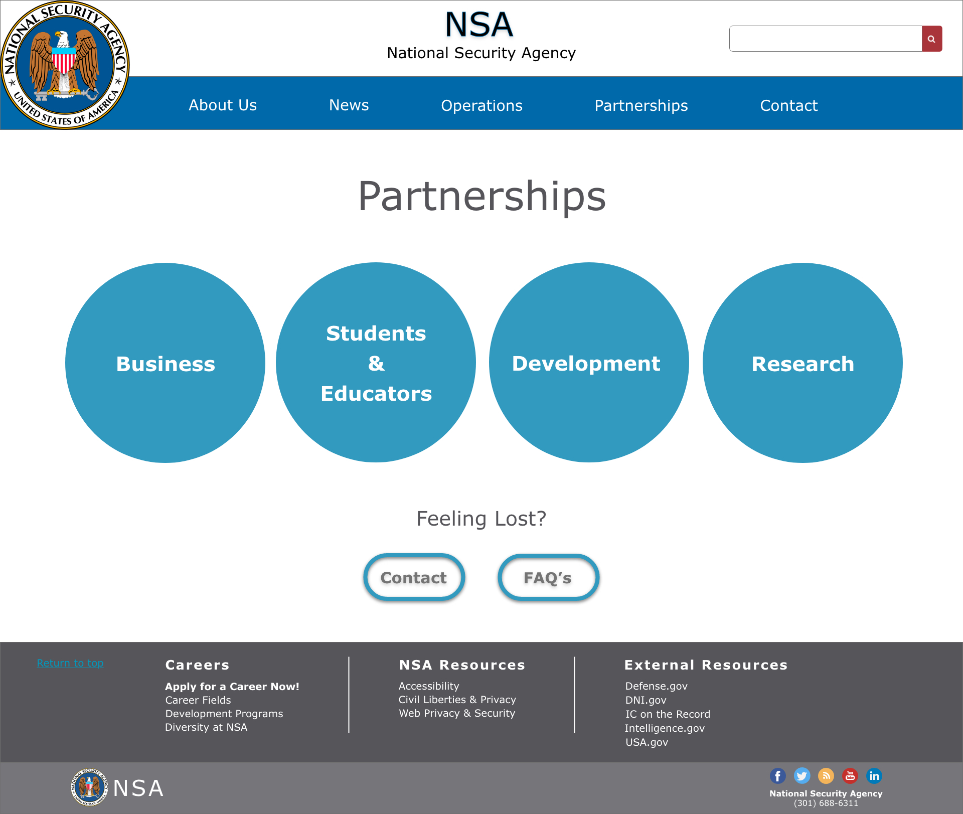 Original site's navigation